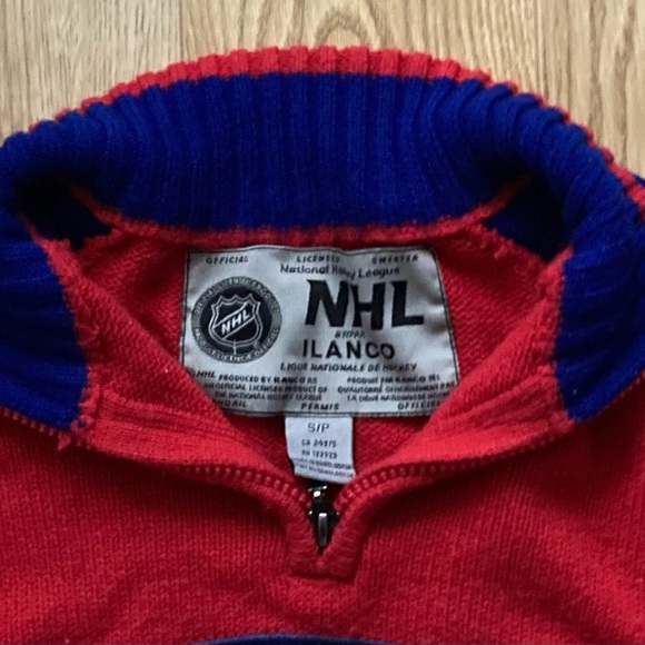 Vintage NHL "Montreal Canadiens" Knit Hockey Sweater. HABS Hockey Sweater - Picture 4 of 7